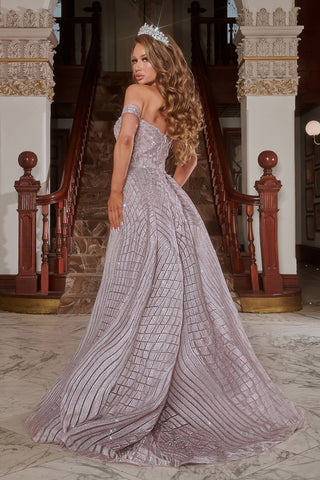 Mauve Silver Gown - PS22912, Formal Dress