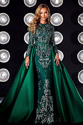 Emerald evening gown PS23063