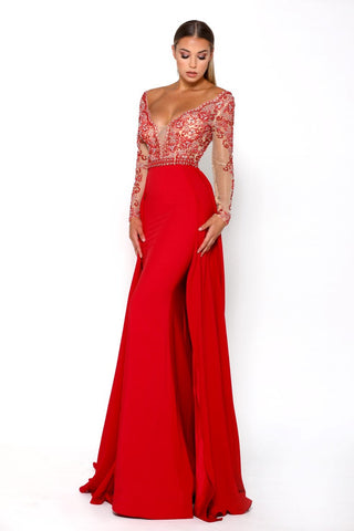 Red formal dress PS2389