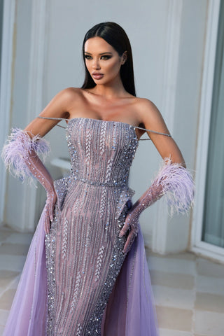 Woman in PS23983 Lilac Gown