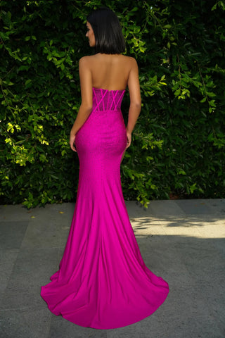 Fuchsia PS24501 Strapless Gown