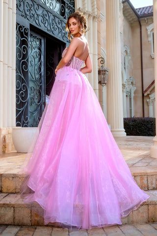 PS24529-PINK-2 Pink Prom Dress
