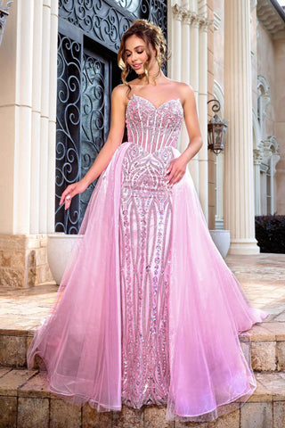 Pink formal gown PS24529-PINK-_3