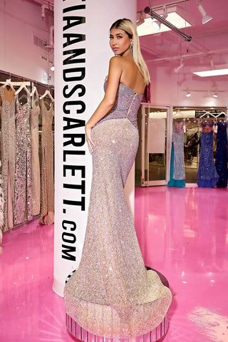 PS24854CSILVER Gown in Showroom