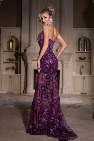 Plum evening gown PS25287