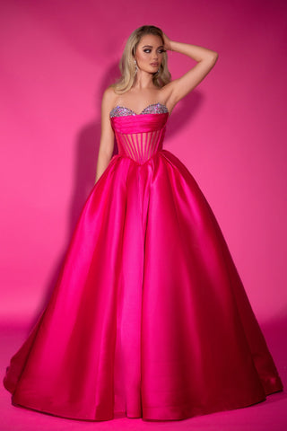 Hot Pink PS25306 ball gown