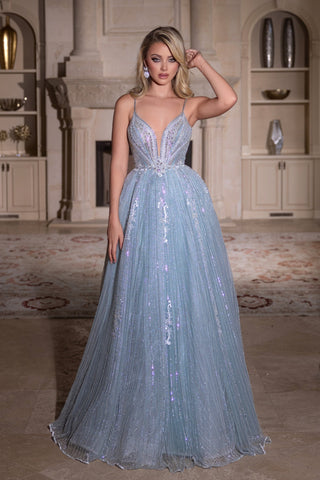 Light blue formal gown PS25310