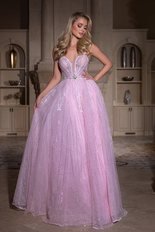 Pink formal gown PS25310