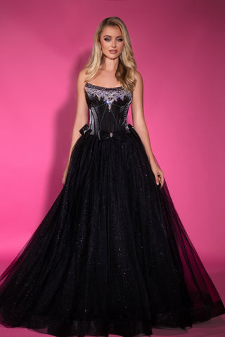 Black evening gown, PS25336