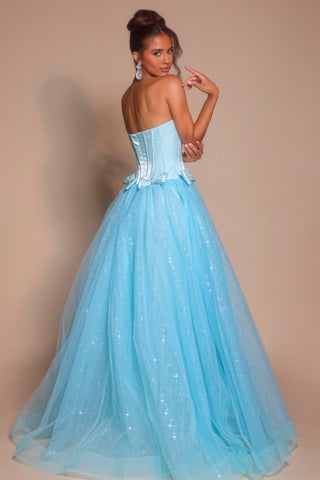 Blue corset ball gown, PS25336-03