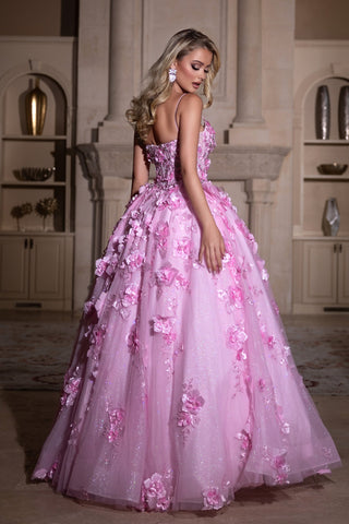 Pink floral gown, PS25360P