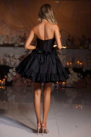 PS25700 Black Strapless Mini Dress