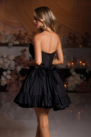 PS25700 Black Strapless Mini Dress