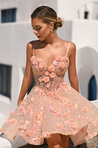 Blush floral mini dress PS25703