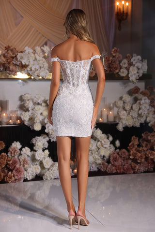 White lace dress PS25738-03