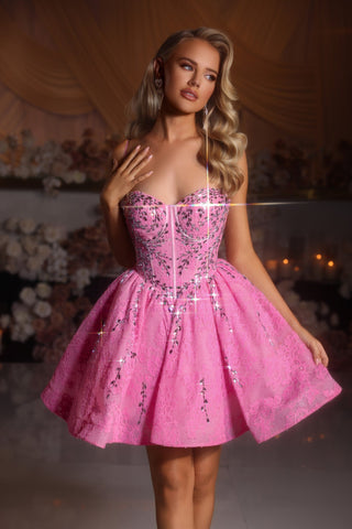 Pink mini dress PS25784