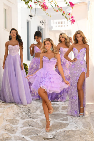 group of women in formal attire.