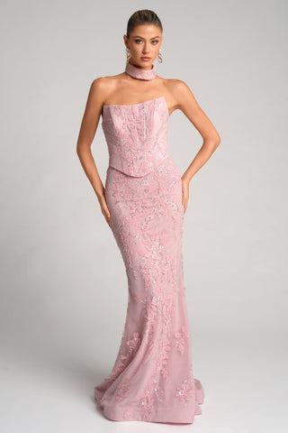 Pink formal gown PS26005