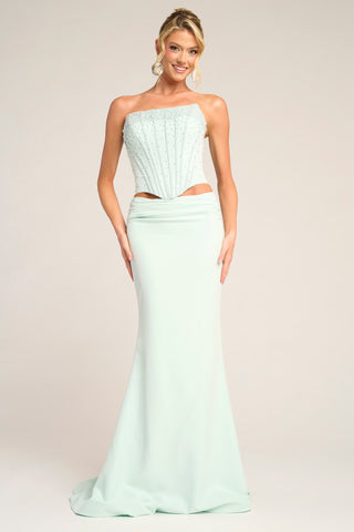 Seafoam green formal gown