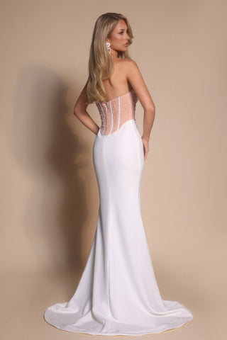 Ivory PS26008 corset gown