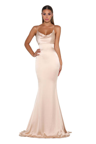 PS2600 Cowl Neck Formal Gown
