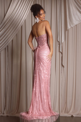 Blush strapless gown from PS26012