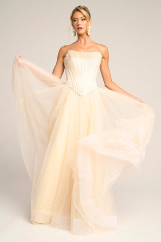 Cream PS26034 formal gown