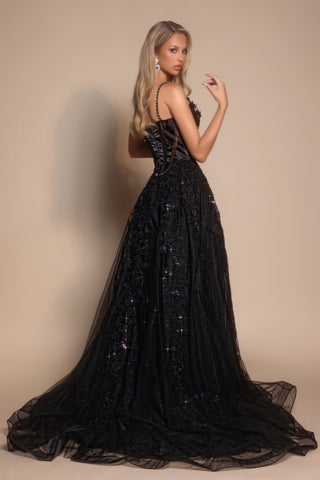 PS26057 Black Gown - Back View