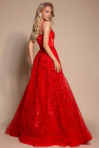 Red formal dress PS26057-Red-03
