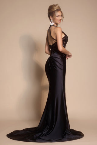 Black formal gown PS26059-03