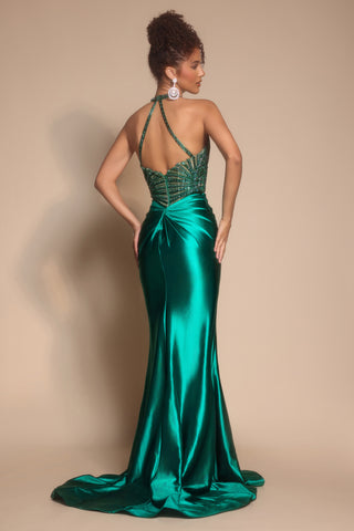 Green formal dress PS26059-03