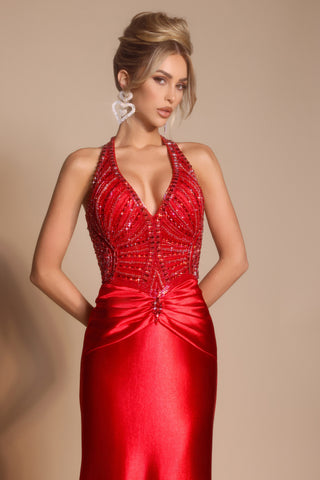 Red formal dress PS26059-Red-02