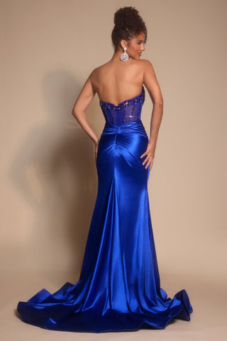 Cobalt blue formal gown PS26073