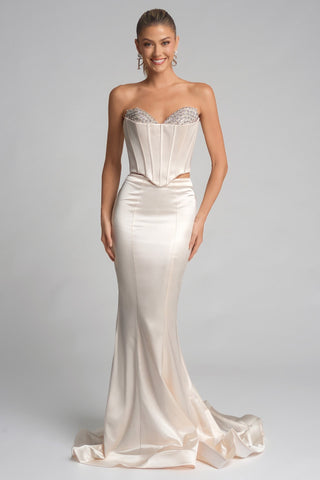 Cream Ivory Formal Gown (PS26170)