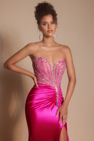 Fuchsia formal dress PS26217