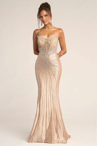 Champagne formal gown PS26250