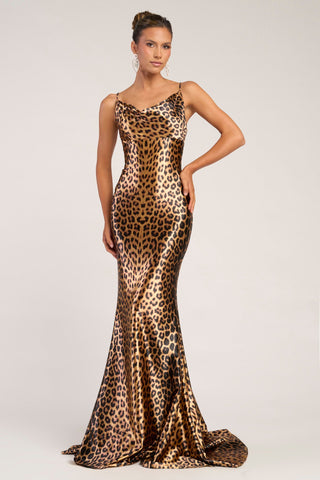 PS26257 Cheetah Print Formal Gown