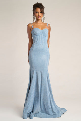 Blue mermaid gown, PS26258