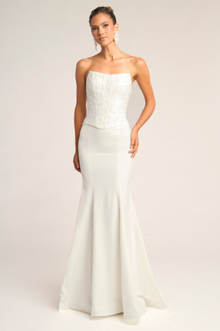 PS26301E Ivory Strapless Mermaid Wedding Dress