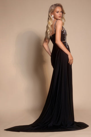 Black formal gown PS26304E