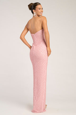 Pink strapless formal gown PS26309E
