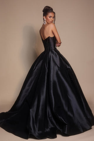 Black strapless ball gown, PS26315E-Black-03