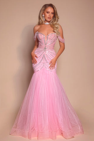Pink mermaid gown PS26317E