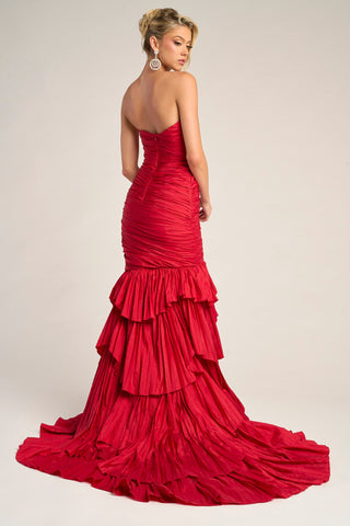 Red strapless gown PS26325E