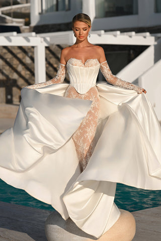 Ivory Nude Wedding Dress | PS26328E