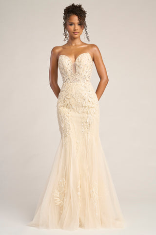 PS26373 Cream Mermaid Wedding Dress