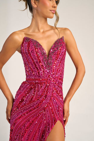 Hot pink formal dress PS26418C