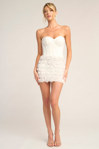 White strapless mini dress PS26500