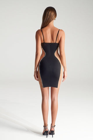 PS322B-3 Black Bodycon Dress