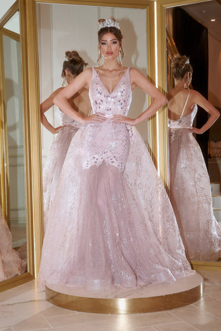 Blush pink formal gown PS6016S